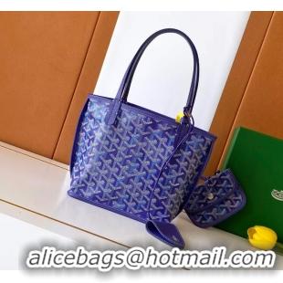 Best Quality Goyard Anjou Saint Louis Tote Bag Mini G8003 Multicolored Blueberry Purple 2026