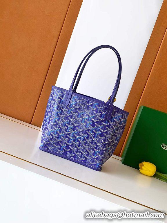 Best Quality Goyard Anjou Saint Louis Tote Bag Mini G8003 Multicolored Blueberry Purple 2026