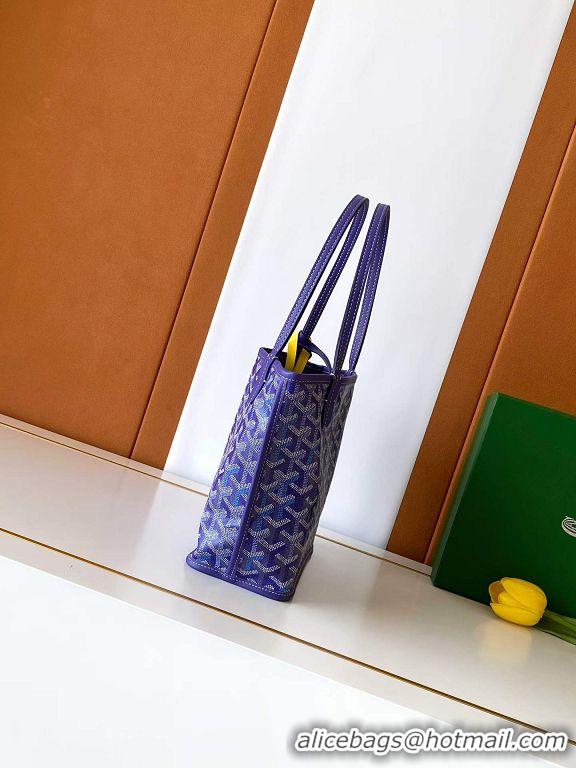 Best Quality Goyard Anjou Saint Louis Tote Bag Mini G8003 Multicolored Blueberry Purple 2026