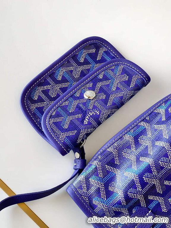 Best Quality Goyard Anjou Saint Louis Tote Bag Mini G8003 Multicolored Blueberry Purple 2026