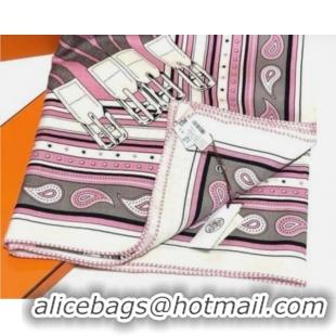 Famous Brand Hermes Mors a Jouets Bandana Shawl In Cashmere And Silk 140cm H2443 Pink