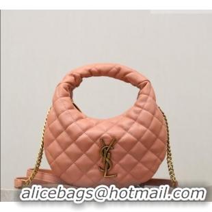 Reasonable Price  Saint Laurent ICARINO mini bag in quilted nappa leather 871329 Hortensia Pink 2026