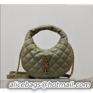 New Design Saint Laurent ICARINO mini bag in quilted nappa leather 871329 Moss Green 2026