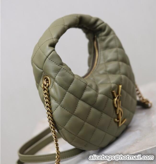 New Design Saint Laurent ICARINO mini bag in quilted nappa leather 871329 Moss Green 2026
