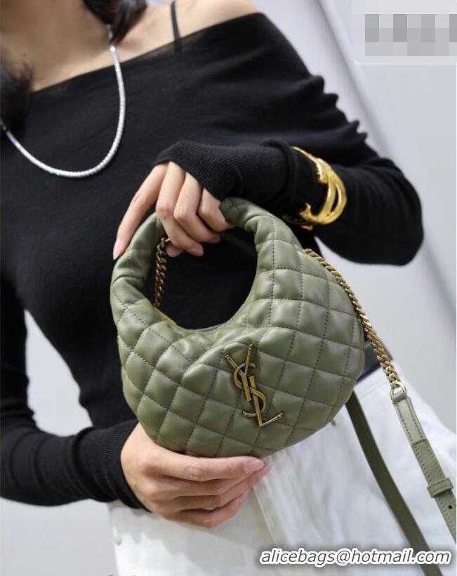 New Design Saint Laurent ICARINO mini bag in quilted nappa leather 871329 Moss Green 2026