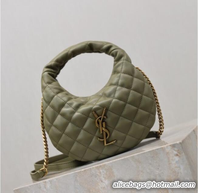 New Design Saint Laurent ICARINO mini bag in quilted nappa leather 871329 Moss Green 2026