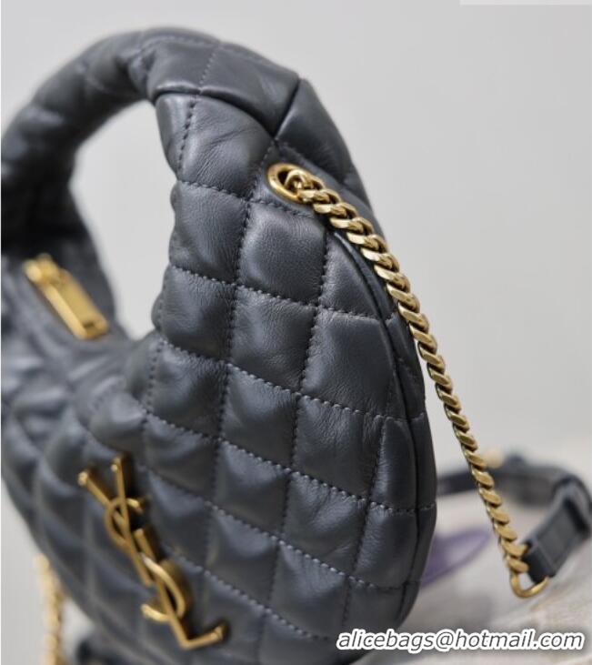 Best Quality Saint Laurent ICARINO mini bag in quilted nappa leather 871329 Grey 2026