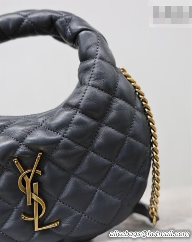 Best Quality Saint Laurent ICARINO mini bag in quilted nappa leather 871329 Grey 2026