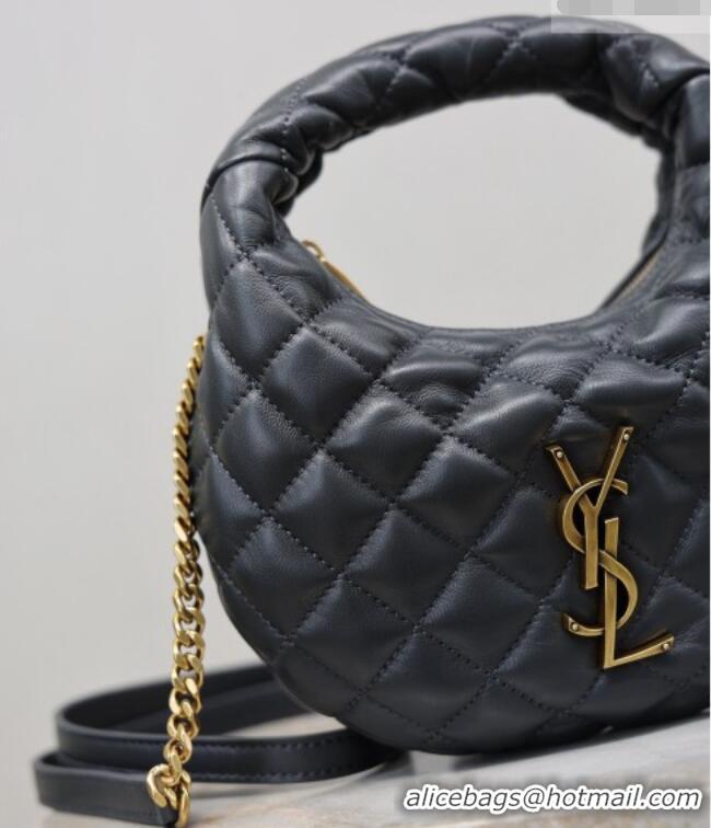 Best Quality Saint Laurent ICARINO mini bag in quilted nappa leather 871329 Grey 2026