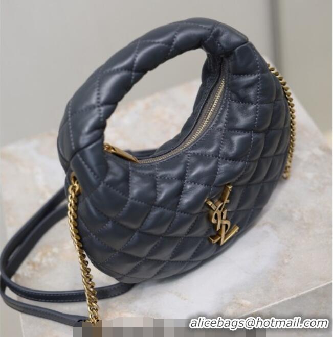 Best Quality Saint Laurent ICARINO mini bag in quilted nappa leather 871329 Grey 2026