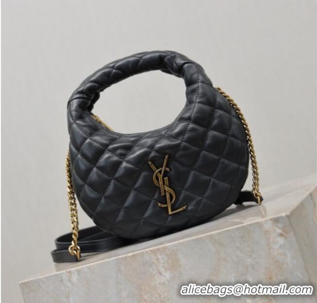 Best Quality Saint Laurent ICARINO mini bag in quilted nappa leather 871329 Grey 2026