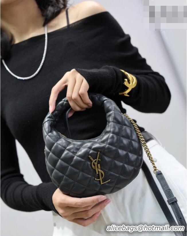 Best Quality Saint Laurent ICARINO mini bag in quilted nappa leather 871329 Grey 2026