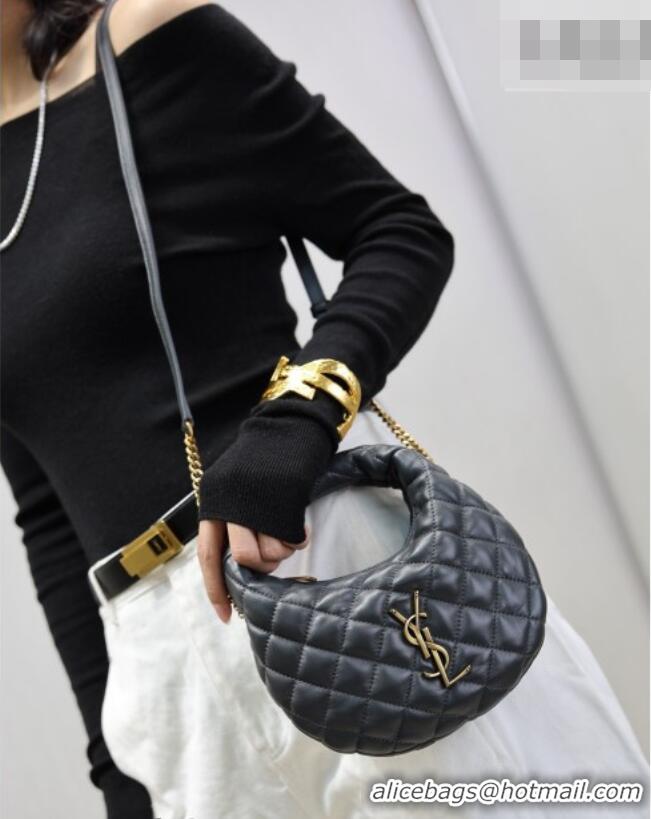 Best Quality Saint Laurent ICARINO mini bag in quilted nappa leather 871329 Grey 2026