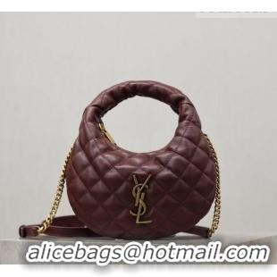 Top Quality Saint Laurent ICARINO mini bag in quilted nappa leather 871329 Burgundy 2026