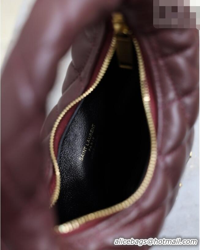 Top Quality Saint Laurent ICARINO mini bag in quilted nappa leather 871329 Burgundy 2026