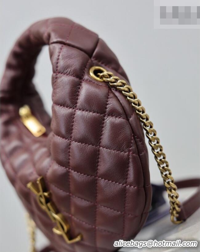 Top Quality Saint Laurent ICARINO mini bag in quilted nappa leather 871329 Burgundy 2026