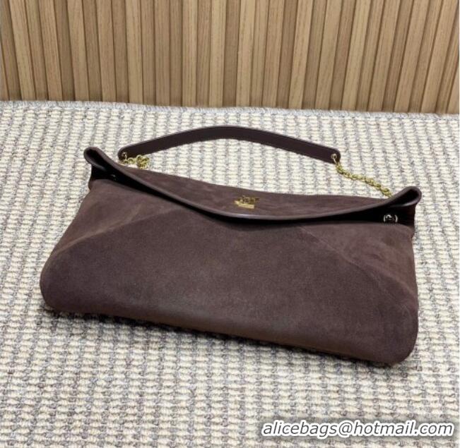 Grade Design Saint Laurent Cassander XXL Envelope Pouch On Chain in Suede 841702 Dark Brown 2026