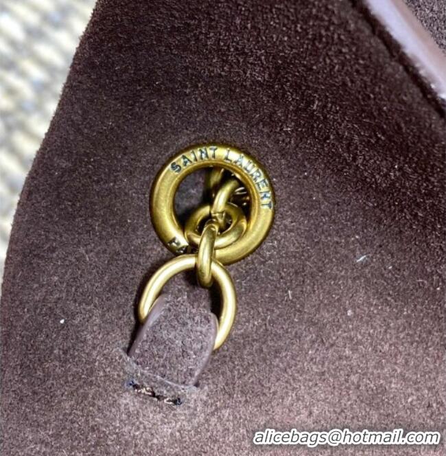 Grade Design Saint Laurent Cassander XXL Envelope Pouch On Chain in Suede 841702 Dark Brown 2026