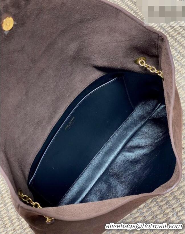 Grade Design Saint Laurent Cassander XXL Envelope Pouch On Chain in Suede 841702 Dark Brown 2026