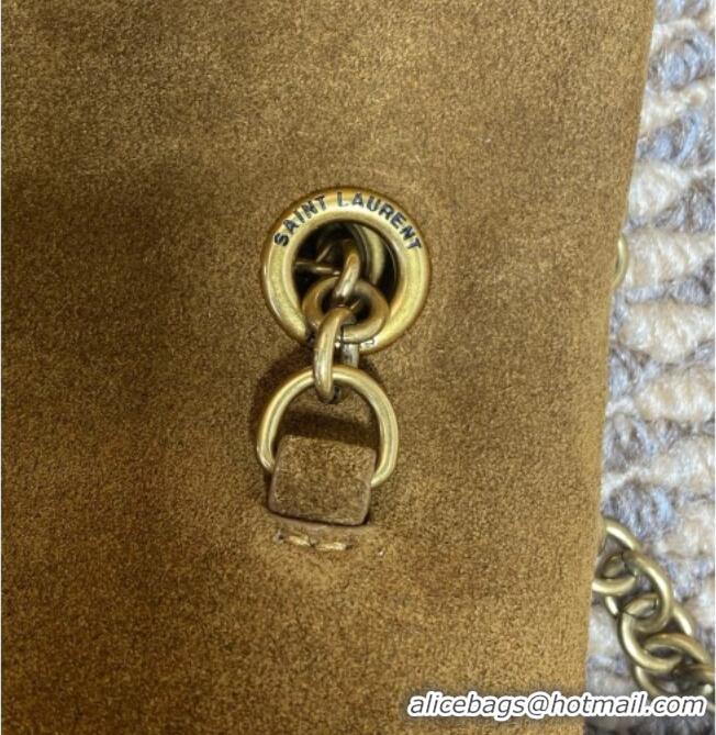 Best Price Saint Laurent Cassander XXL Envelope Pouch On Chain in Suede 841702 Camel 2026