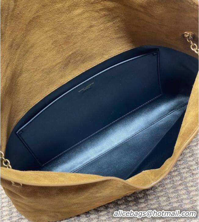 Best Price Saint Laurent Cassander XXL Envelope Pouch On Chain in Suede 841702 Camel 2026