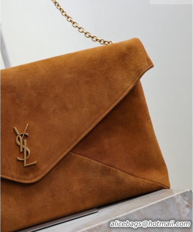 Top Quality Saint Laurent Cassander XXL Envelope Pouch On Chain in Suede 841702 Gold-Tone 2026