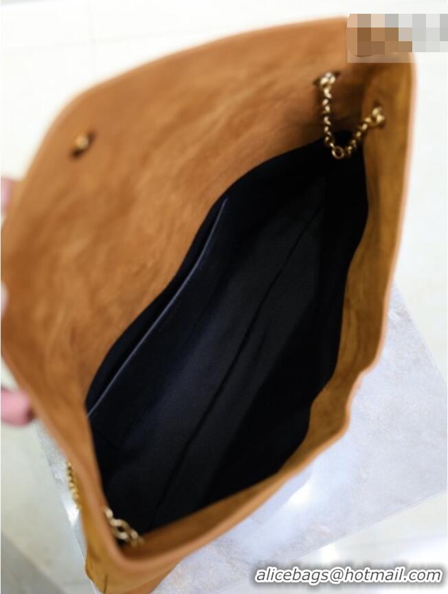 Top Quality Saint Laurent Cassander XXL Envelope Pouch On Chain in Suede 841702 Gold-Tone 2026