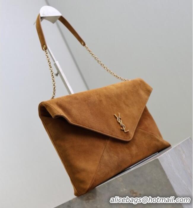Top Quality Saint Laurent Cassander XXL Envelope Pouch On Chain in Suede 841702 Gold-Tone 2026