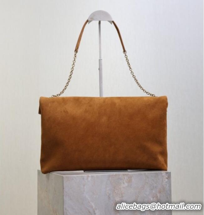 Top Quality Saint Laurent Cassander XXL Envelope Pouch On Chain in Suede 841702 Gold-Tone 2026
