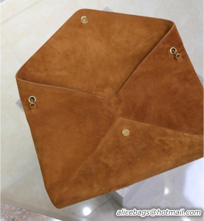 Top Quality Saint Laurent Cassander XXL Envelope Pouch On Chain in Suede 841702 Gold-Tone 2026