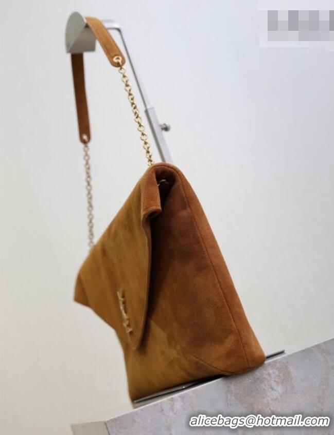 Top Quality Saint Laurent Cassander XXL Envelope Pouch On Chain in Suede 841702 Gold-Tone 2026