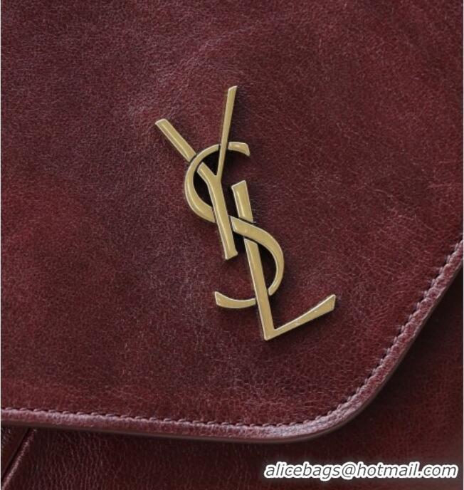 Low Price Saint Laurent Cassander XXL Envelope Pouch On Chain in Calfskin Leather 841702 Burgundy 2026