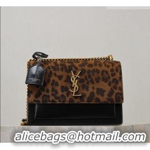 Buy Fashionable Saint Laurent Sunset Medium Bag in Leopard print and Leather 442906 2026