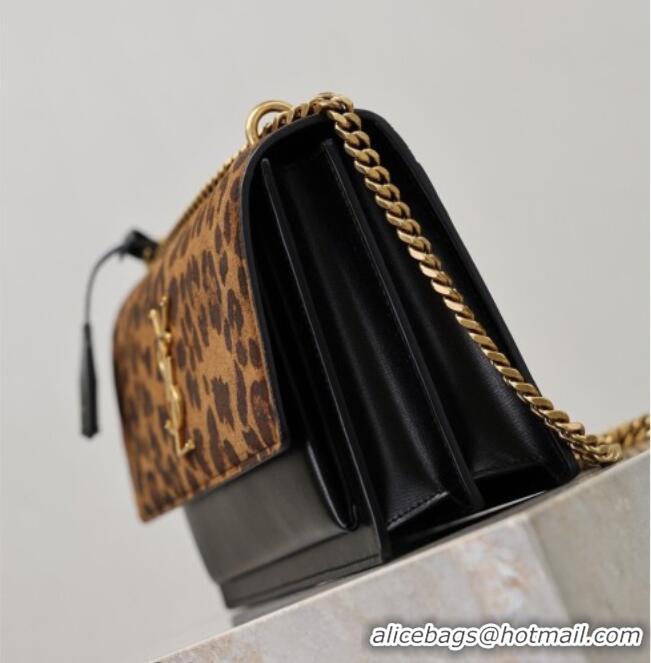 Buy Fashionable Saint Laurent Sunset Medium Bag in Leopard print and Leather 442906 2026