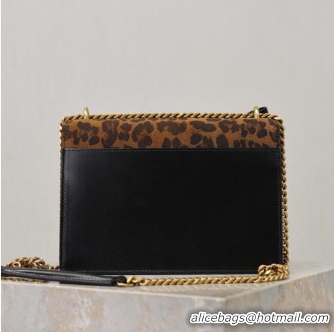 Buy Fashionable Saint Laurent Sunset Medium Bag in Leopard print and Leather 442906 2026