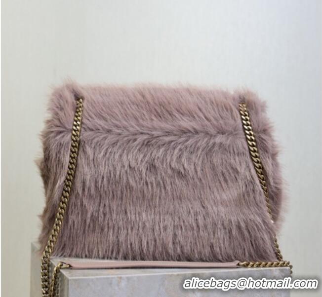 Buy Fashionable Saint Laurent Niki Bag in Rabbit Fur Yam 498830 Purple 2026
