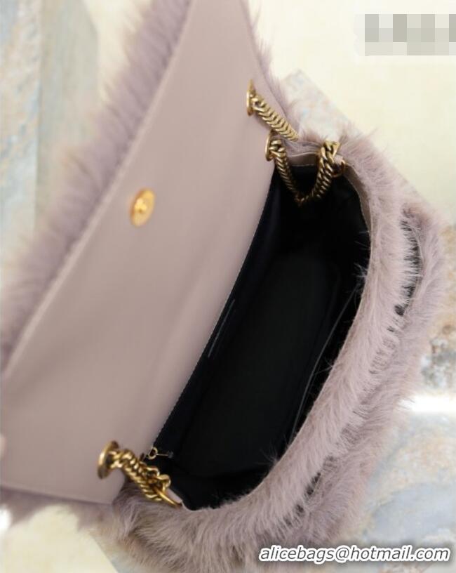 Buy Fashionable Saint Laurent Niki Bag in Rabbit Fur Yam 498830 Purple 2026