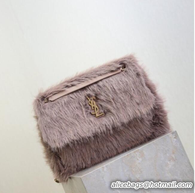 Buy Fashionable Saint Laurent Niki Bag in Rabbit Fur Yam 498830 Purple 2026