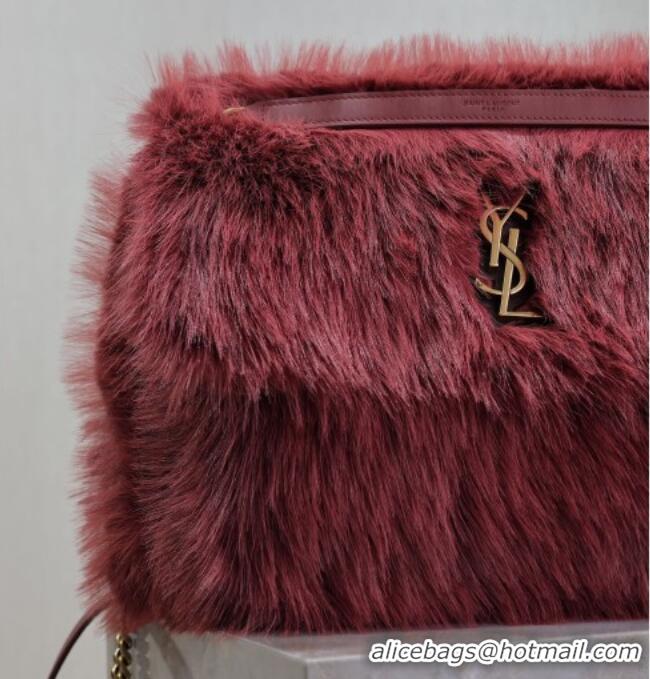 Trendy Design Saint Laurent Niki Bag in Rabbit Fur 498830 Purple 2026