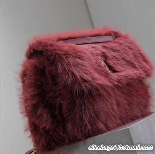 Trendy Design Saint Laurent Niki Bag in Rabbit Fur 498830 Purple 2026