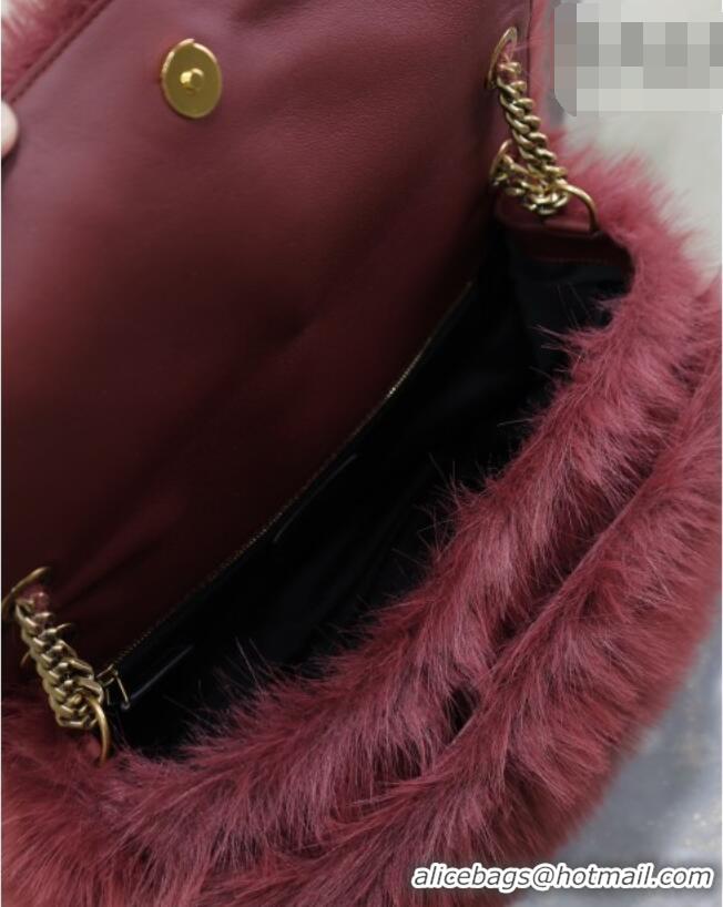 Trendy Design Saint Laurent Niki Bag in Rabbit Fur 498830 Purple 2026