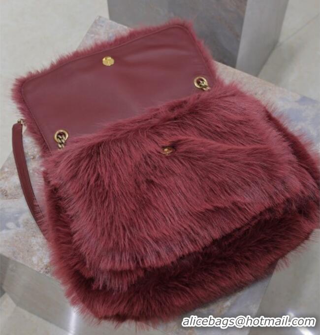 Trendy Design Saint Laurent Niki Bag in Rabbit Fur 498830 Purple 2026