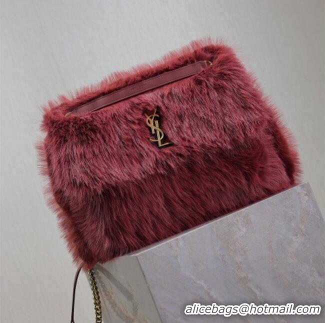 Trendy Design Saint Laurent Niki Bag in Rabbit Fur 498830 Purple 2026