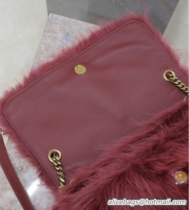 Trendy Design Saint Laurent Niki Bag in Rabbit Fur 498830 Purple 2026