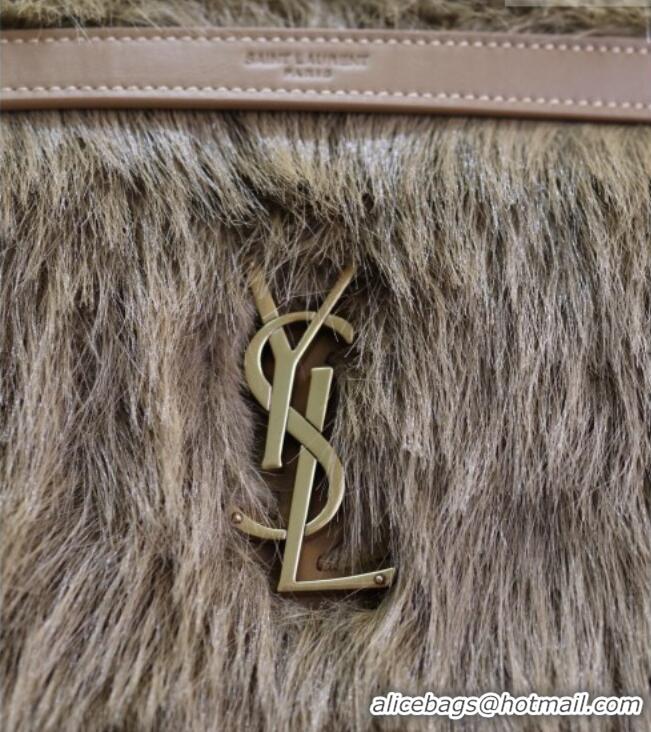 Top Quality Saint Laurent Niki Bag in Rabbit Fur 498830 Brown 2026