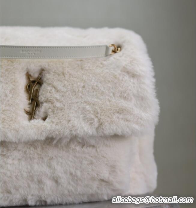 Super Quality Saint Laurent Niki Bag in Rabbit Fur 498830 White 2026