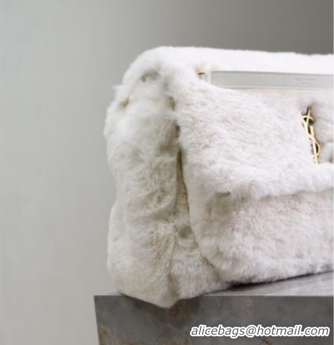 Super Quality Saint Laurent Niki Bag in Rabbit Fur 498830 White 2026