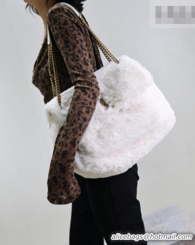 Super Quality Saint Laurent Niki Bag in Rabbit Fur 498830 White 2026