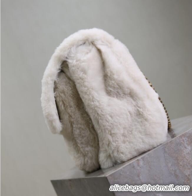Super Quality Saint Laurent Niki Bag in Rabbit Fur 498830 White 2026