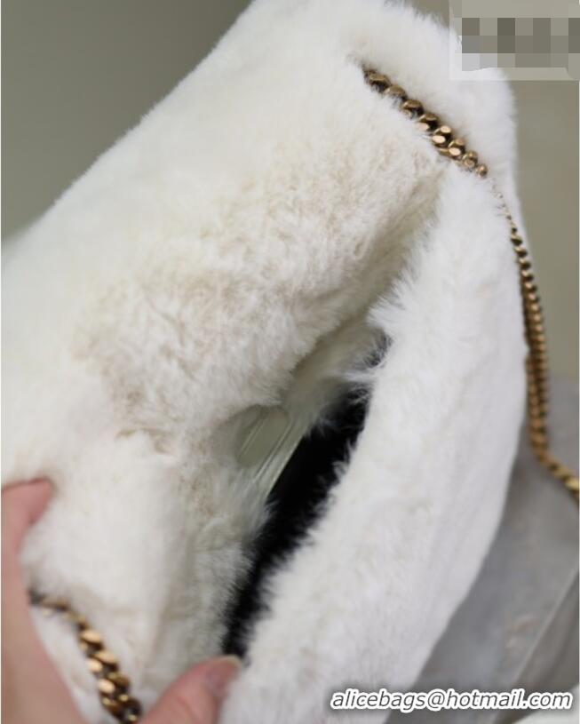 Super Quality Saint Laurent Niki Bag in Rabbit Fur 498830 White 2026